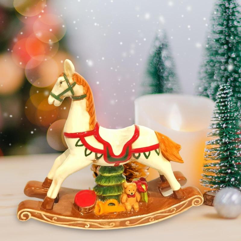 楽天市場】クリスマスデコレーション ロッキングホース オーナメント