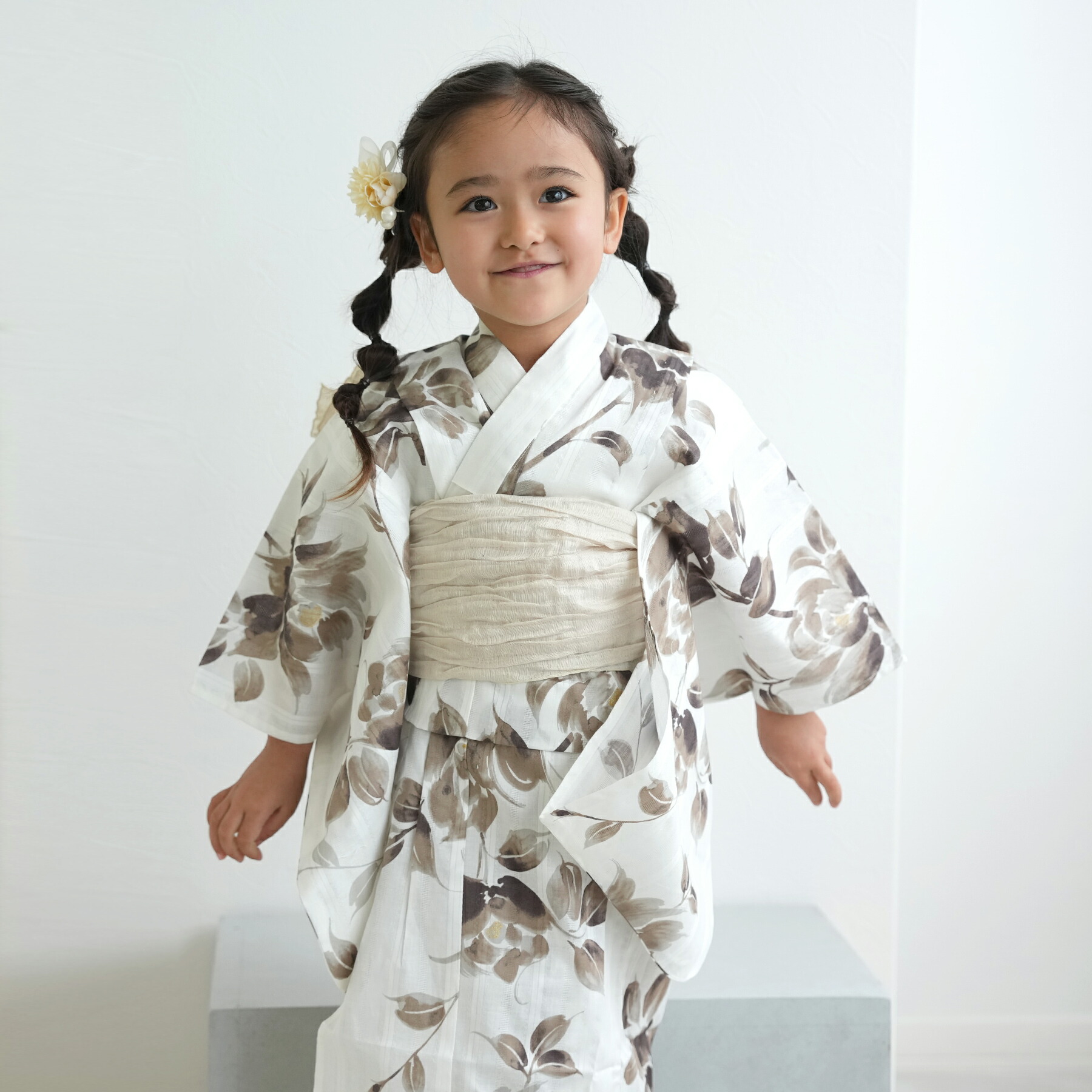 utatane×Acka.山茶花 white（lame）浴衣3set utatane×Acka.］山茶花 beige 浴衣3set ○ : 浴衣通販 utatane - 通販