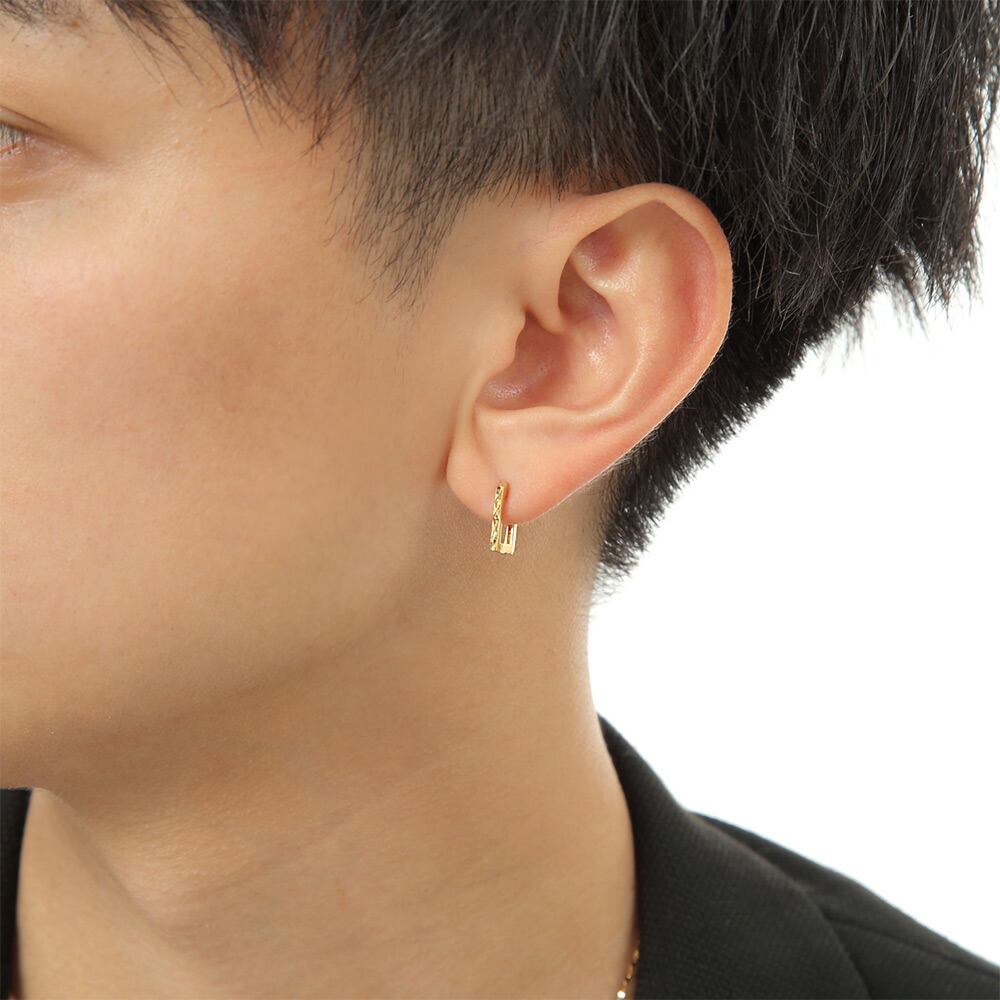 楽天市場】18金 ピアス 18k メンズ レディース フープ イエロー