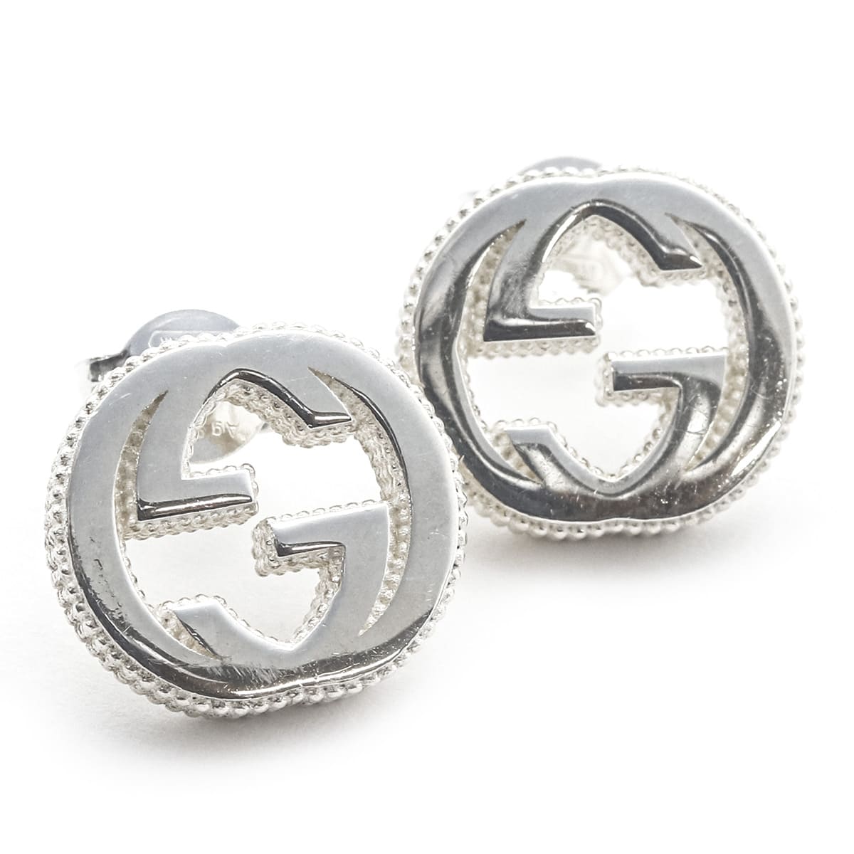 楽天市場】GUCCI グッチ ピアス インターロッキングG シルバー 479227
