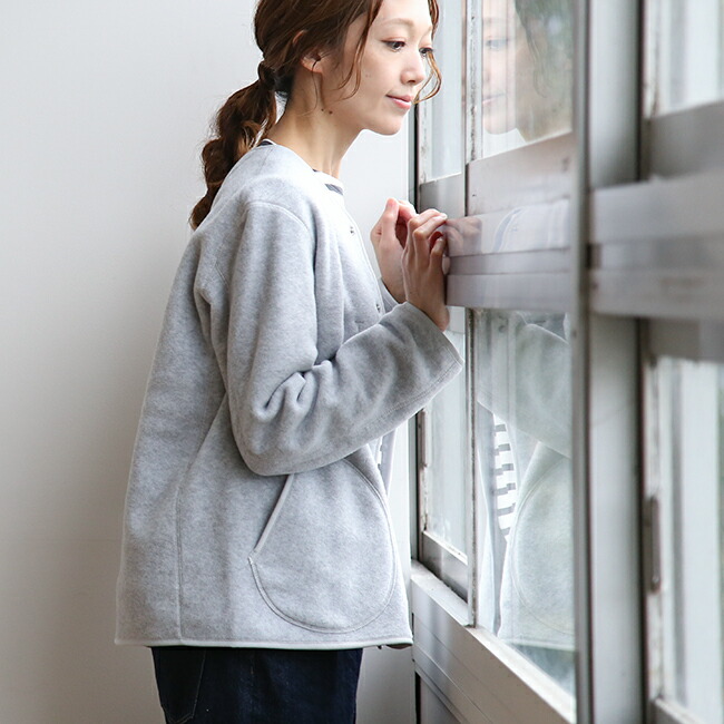 ◇[JD-8911] DANTON(ダントン) フリース ノーカラージャケット