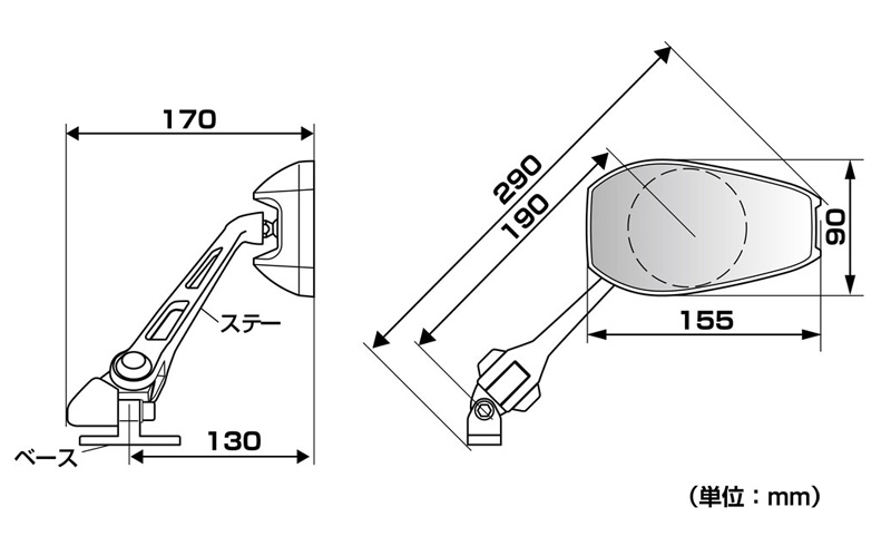 ユアサプライムス.com｜タナックス ナポレオン カウリングミラー13