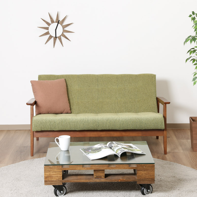 ユアサプライムス.com｜71159 ファブリックソファー 2P フレンズ GR 幅