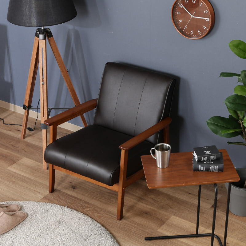 ユアサプライムス.com｜77123 バイキャストPUソファー 1P ラバーズ DBR