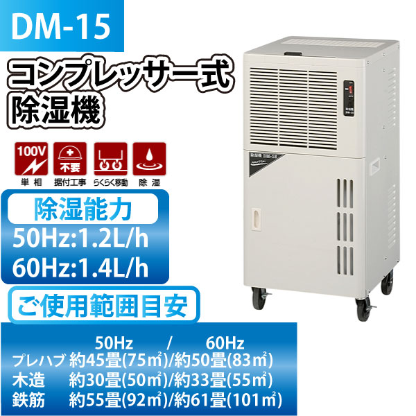 ユアサプライムス.com｜【送料無料】ナカトミ NAKATOMI 除湿機 DM-15