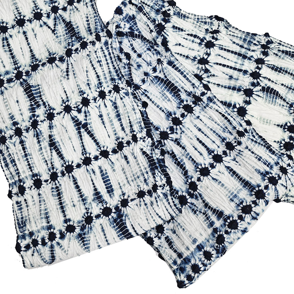 本藍染め 藍染め 浴衣 有松絞り つゆくさの有松鳴海絞り浴衣：つゆくさ