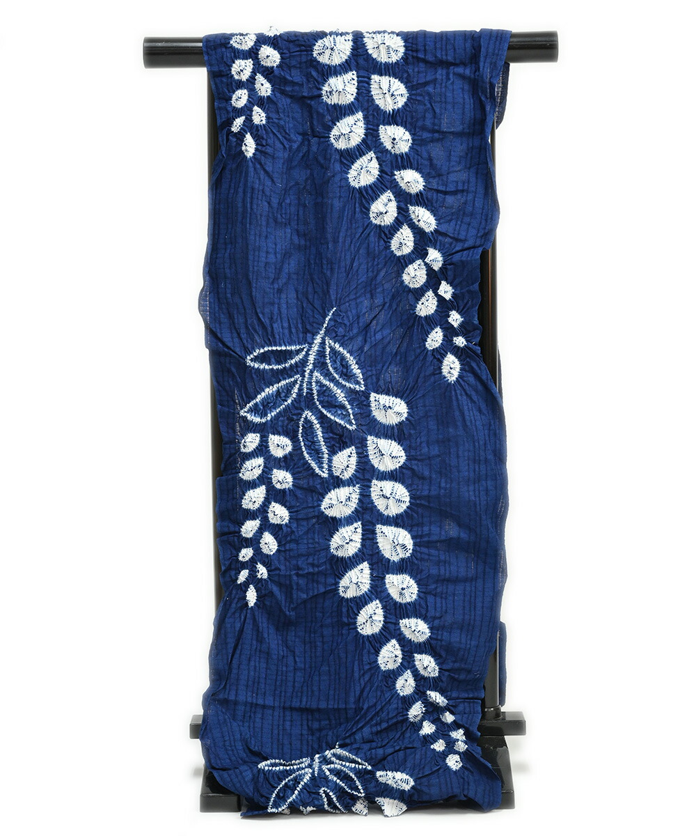 本藍染め 藍染め 浴衣 有松絞り つゆくさの有松鳴海絞り浴衣：つゆくさ