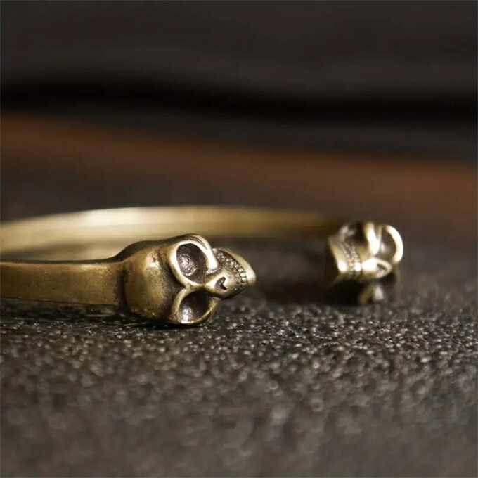 楽天市場】バングル 調節可能 銅スカルブレスレット、ファッション