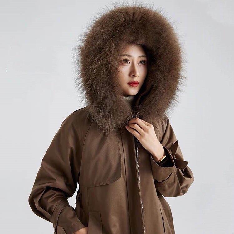 楽天市場】モッズコート ラビットファーインナー付き ラクーンファー襟