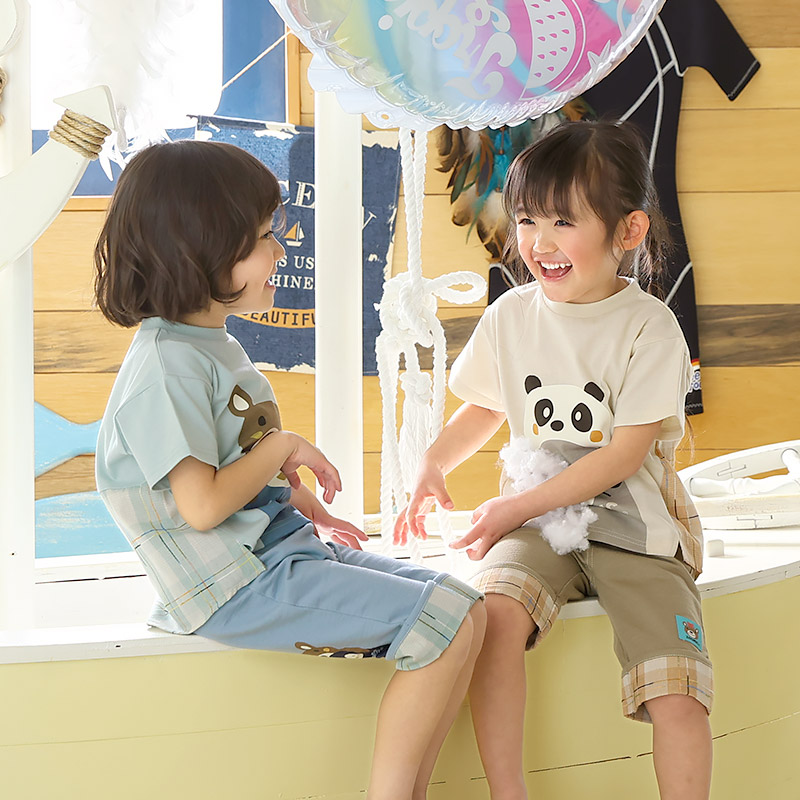 キッズ 5分丈パンツ ハーフパンツ 男の子 女の子 ニットデニム