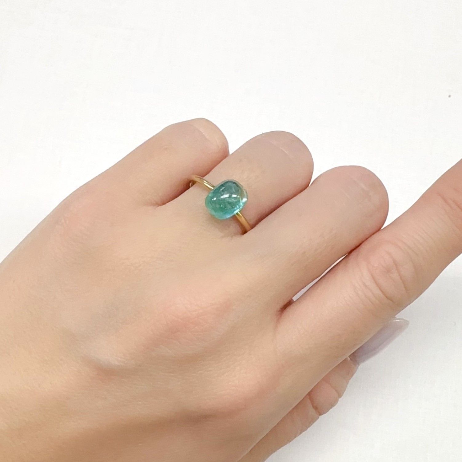 パライバトルマリンキャッツアイ ブラジル産 2.51ct / 9.2x7.2mm前後