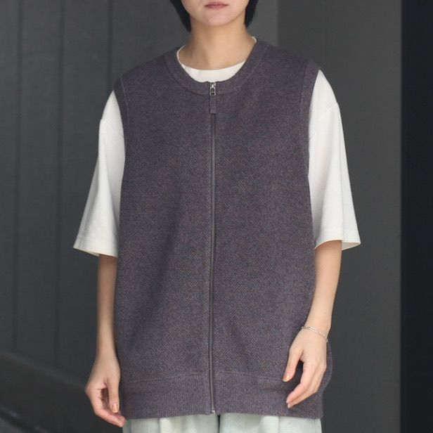 crepuscule - 【残り一点】Moss Stitch Zip Vest | ACRMTSM ONLINE STORE