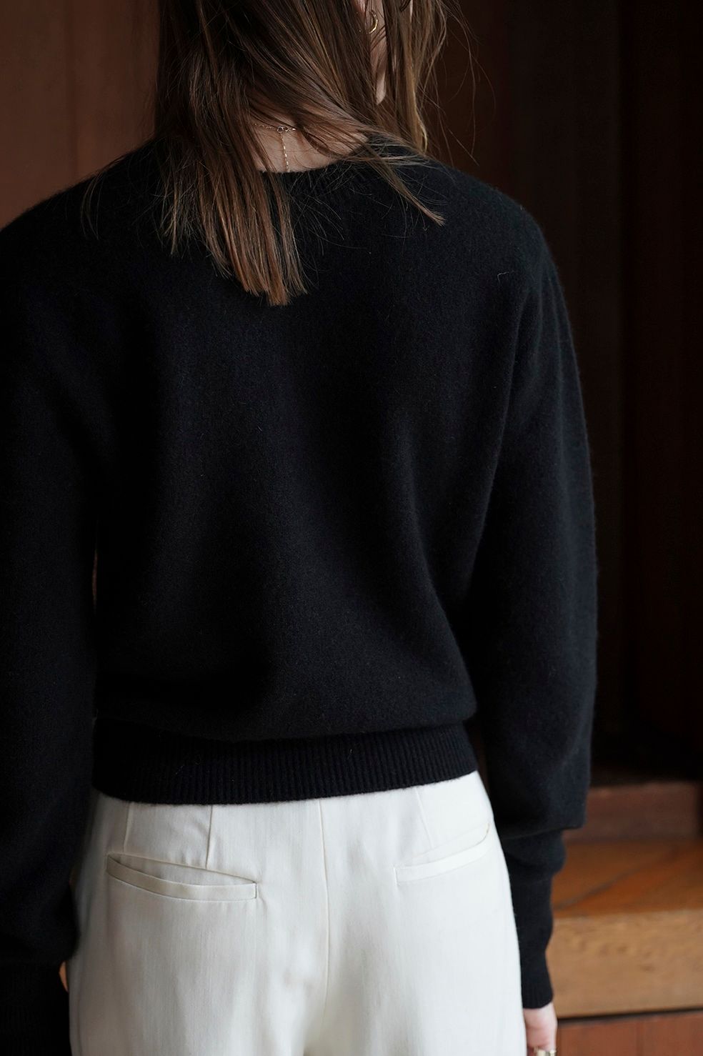 CLANE - ダブルフェイス ヤク ニットトップス - W FACE HALF ZIP YAK