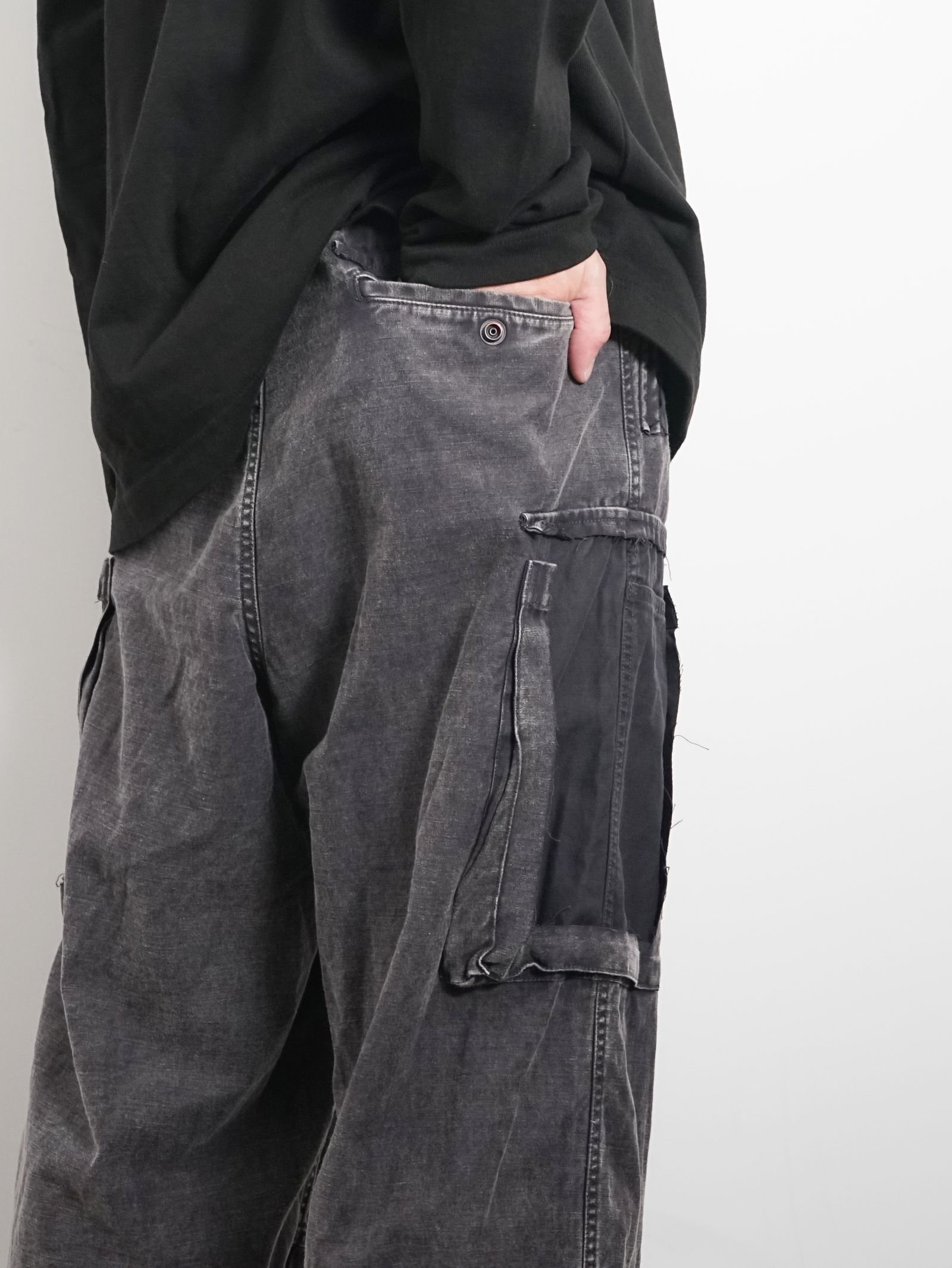 Maison MIHARA YASUHIRO - コットンサテン カーゴパンツ - Cotton