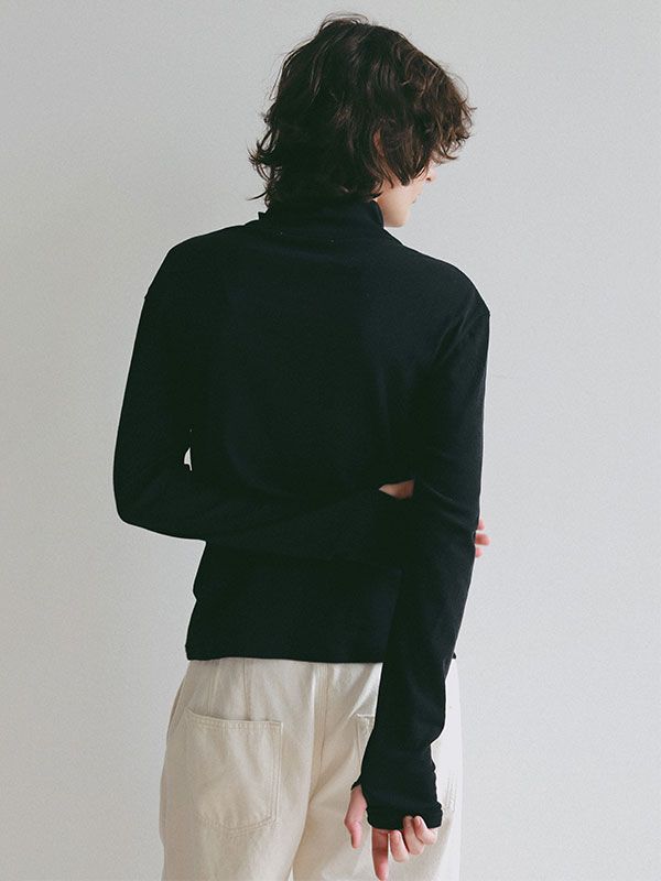 ETRE TOKYO - ガーゼフライスフロントオープンプルオーバー (BLACK