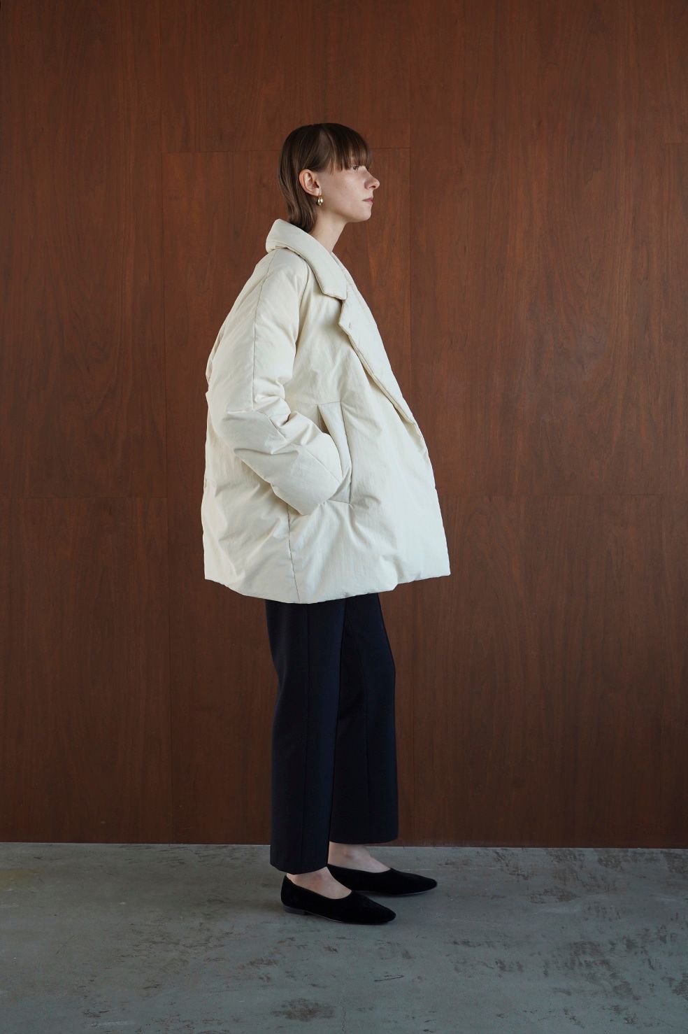 CLANE - コクーン ダウン コート - COCOON SHORT DOWN COAT - IVORY