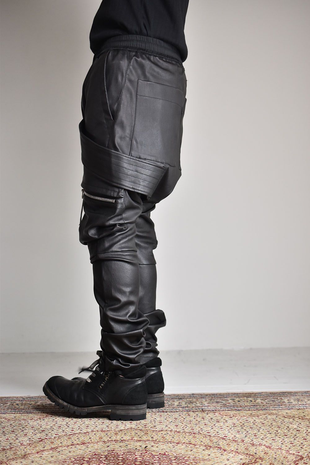 A.F ARTEFACT - Sheepe Leather Stretch Cargo Sarouel Skinny