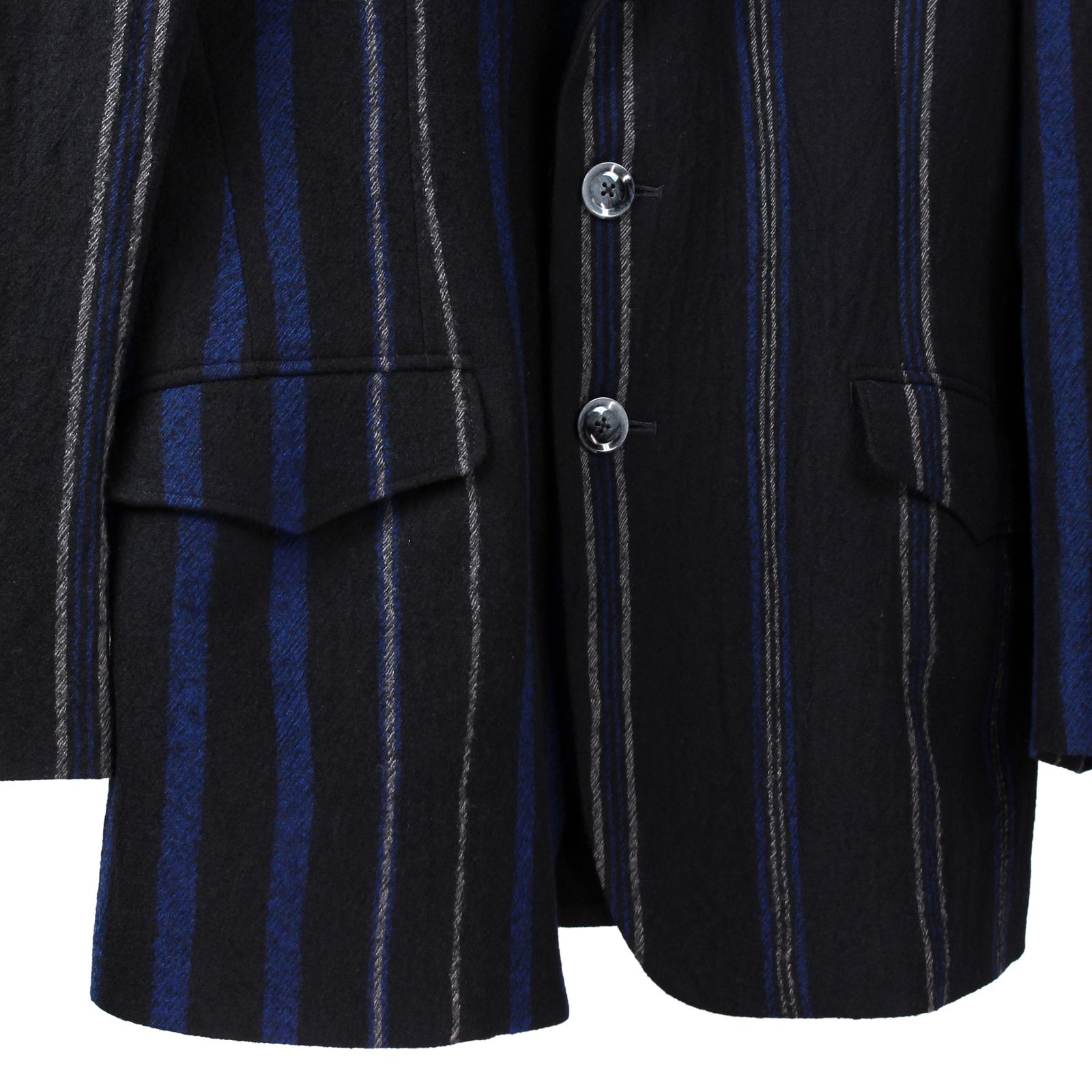 yohji yamamoto - Y's for men | 縞W配色STピークJ / ウールジャケット