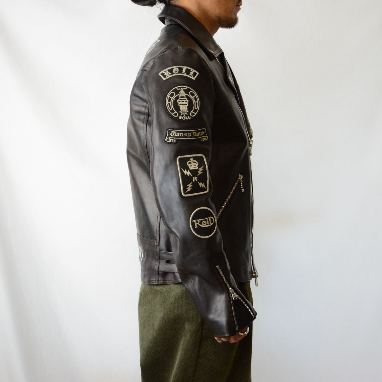 ISAMU KATAYAMA BACKLASH - × ROLL コラボ ダブルライダースジャケット