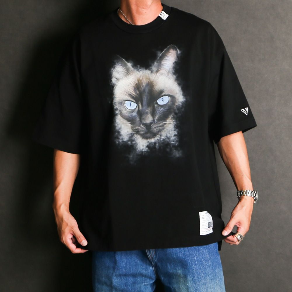 Maison MIHARA YASUHIRO - Cat Printed T-shirt - BLACK