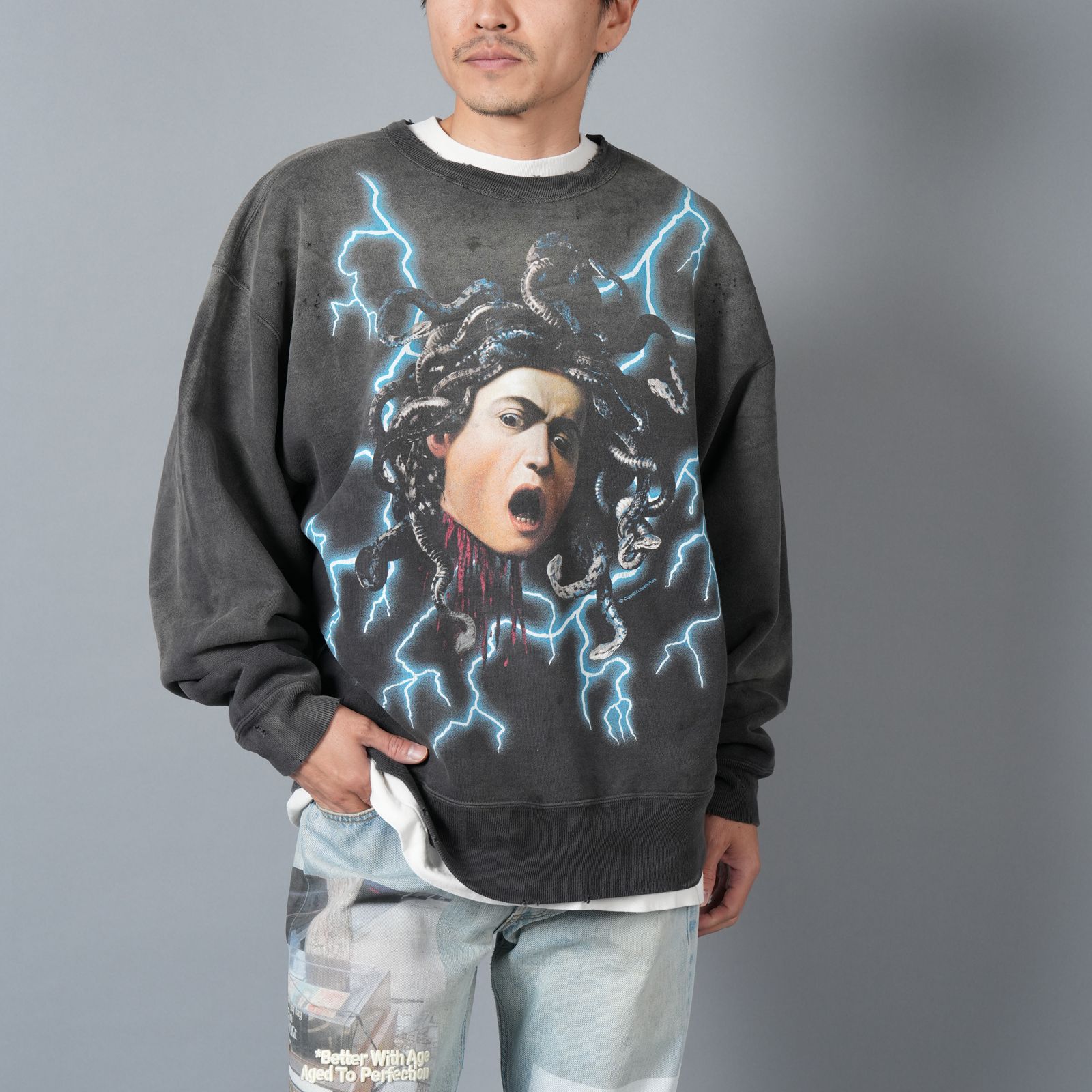 SAINT M×××××× - 【ラスト1点】SM-YS1-0000-029 / CREW SWT / MEDUSA