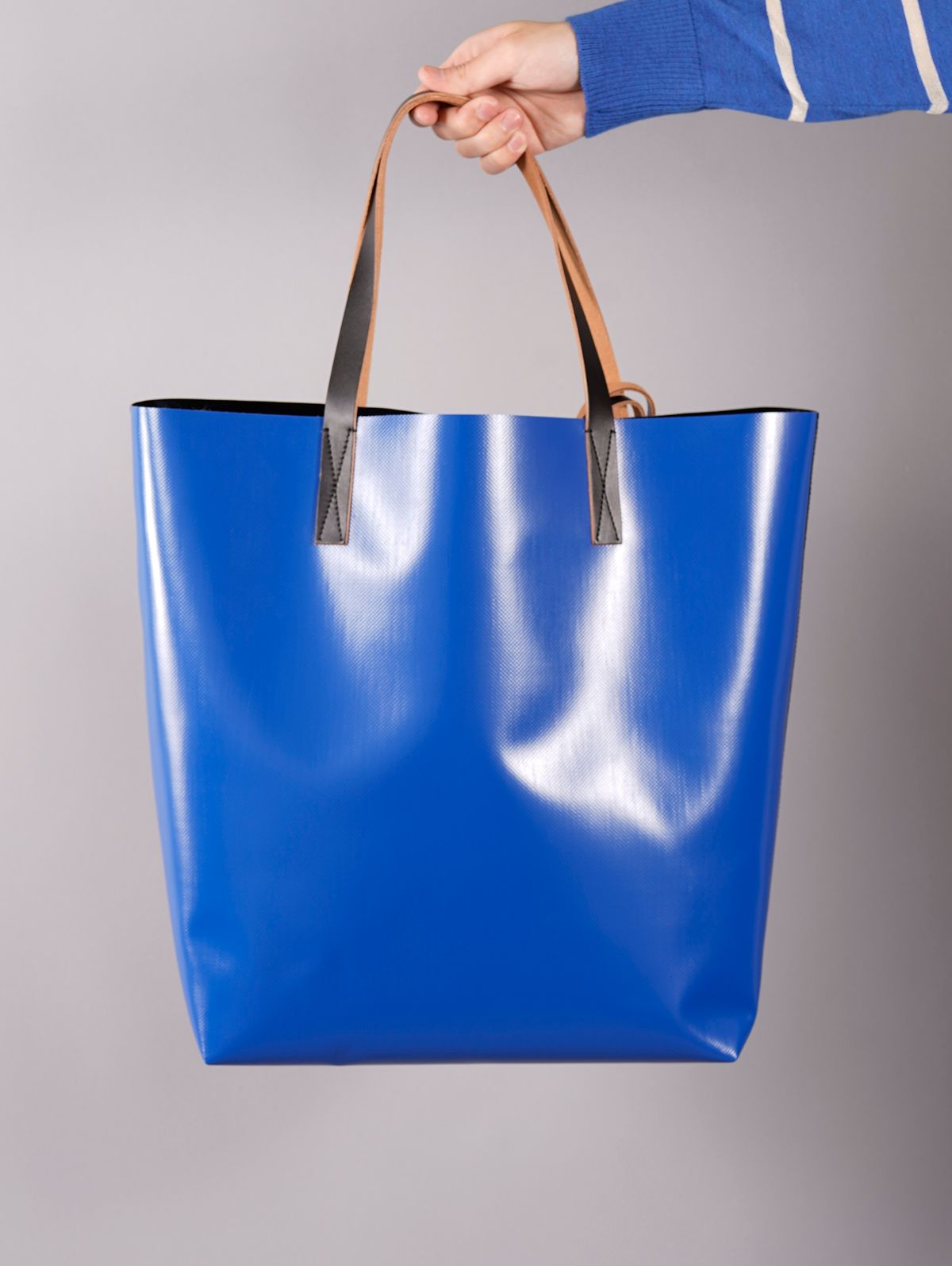 MARNI - トートバック / バイカラー (ブラック/ブルー) / PVC