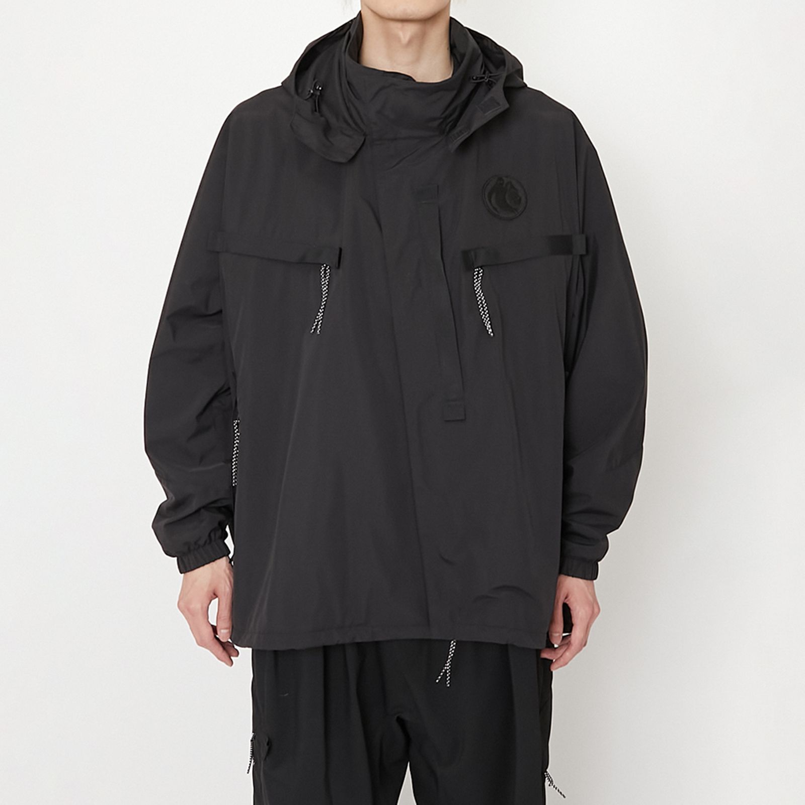ALMOSTBLACK - 【GHOST】WOVEN 3L WATER-REPELLENT HOOD PONCHO NINJA