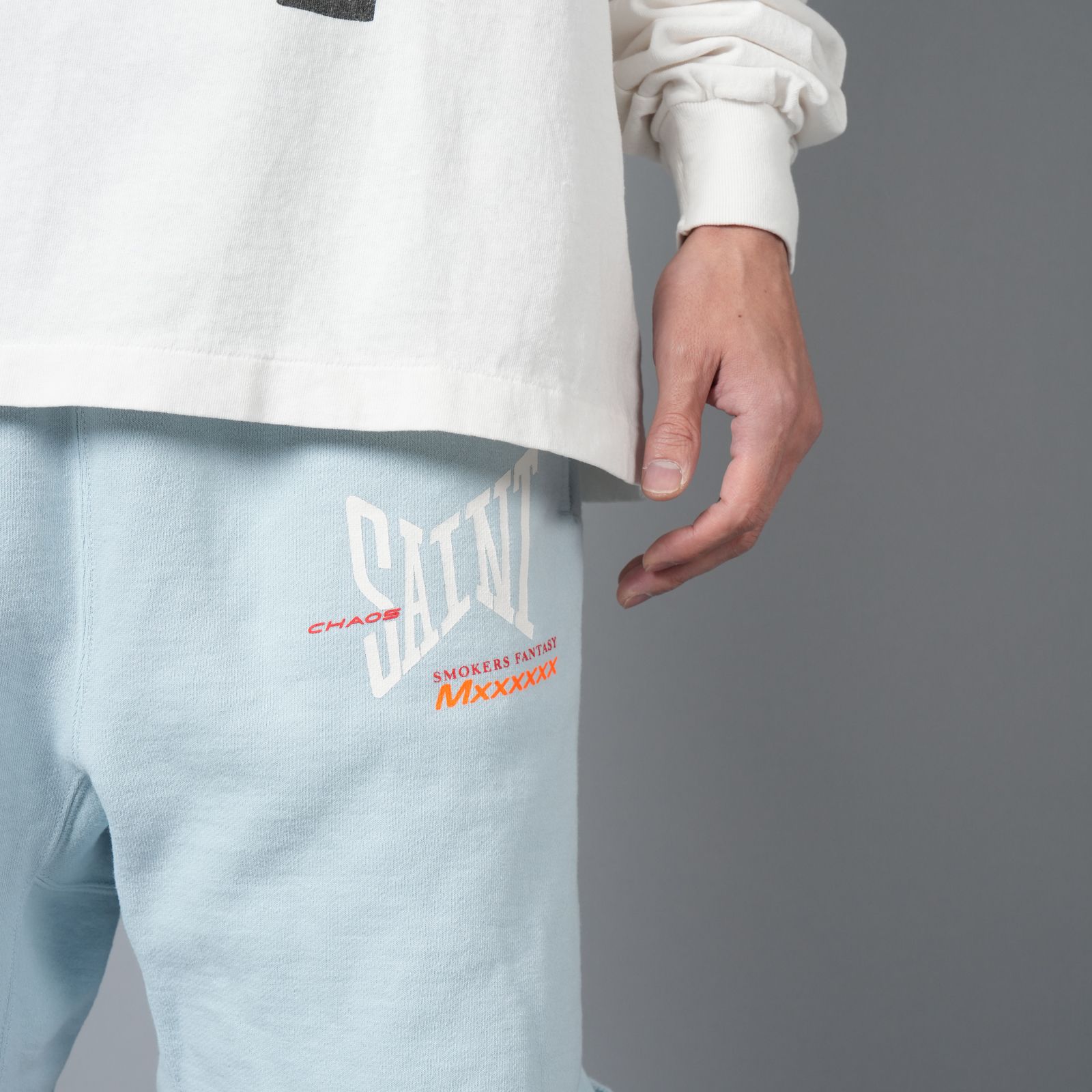 SAINT M×××××× - 【ラスト1点】SM-HR8-0000-060 / SWEAT SHORTS