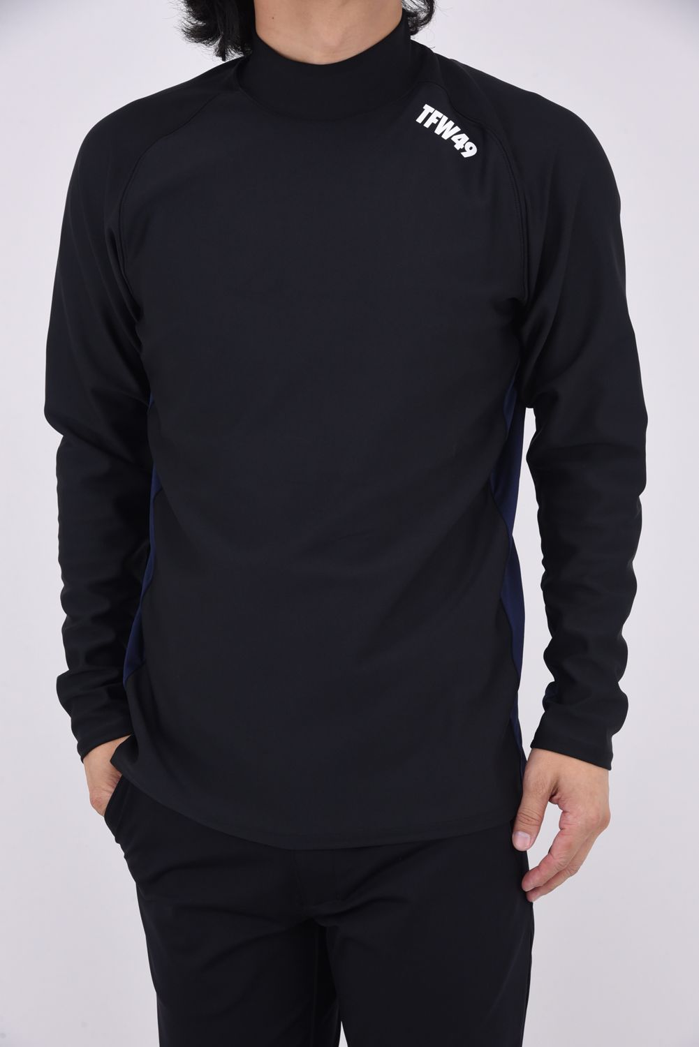TFW49 - SIDE MESH MOCKNECK L/S T / サイドメッシュ モックネック