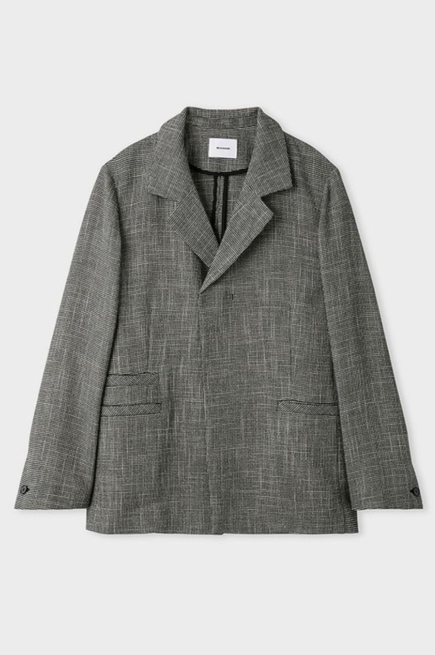 MIESROHE - コンフォートカラミ織りジャケット(ブラック)ポリエステル