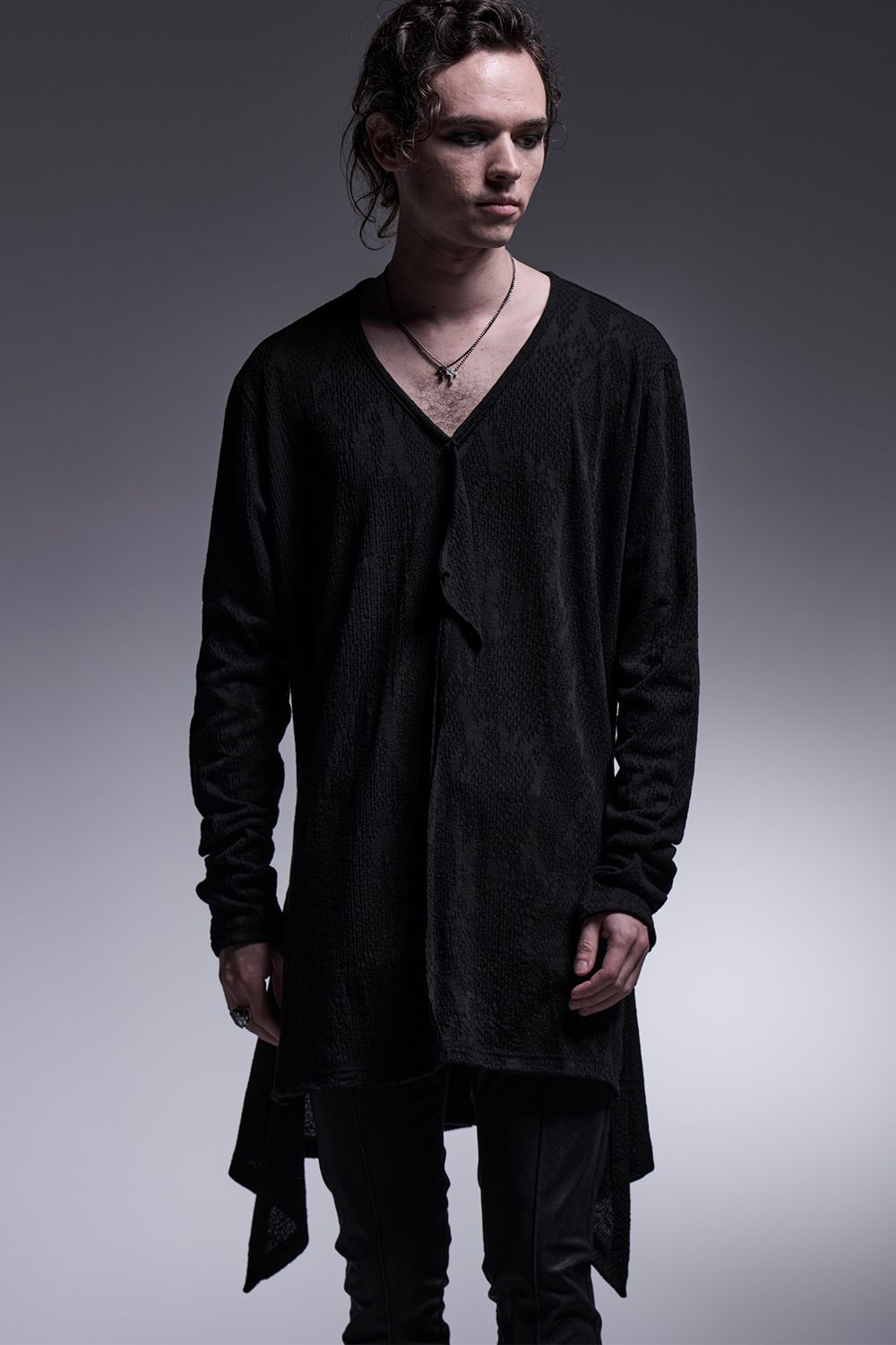 kiryuyrik - Python JQD Flare Frill T-Shirt / パイソンジャガード