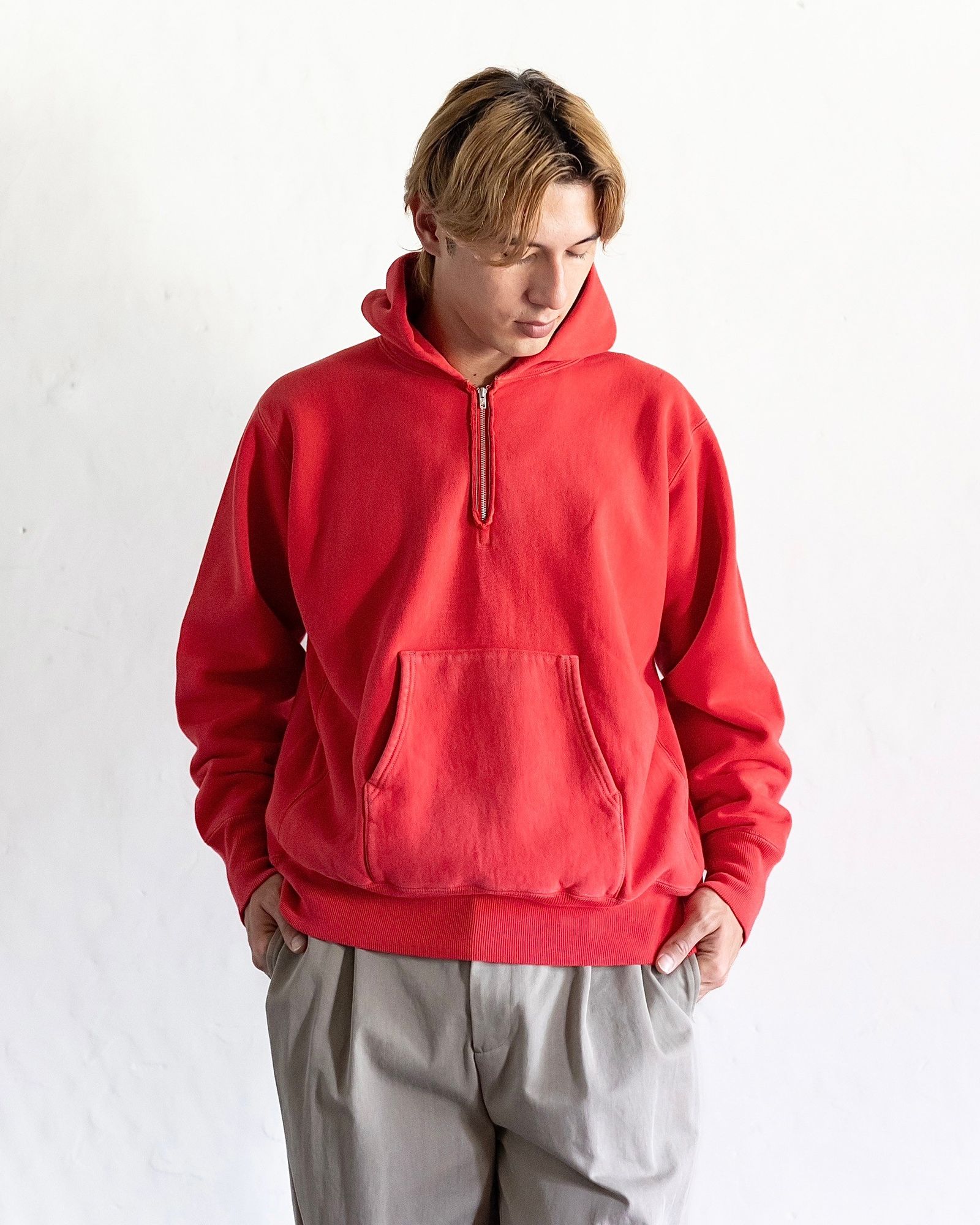 A.PRESSE - アプレッセ Vintage Half Zip Sweat Hoodie (24AAP-05-07K