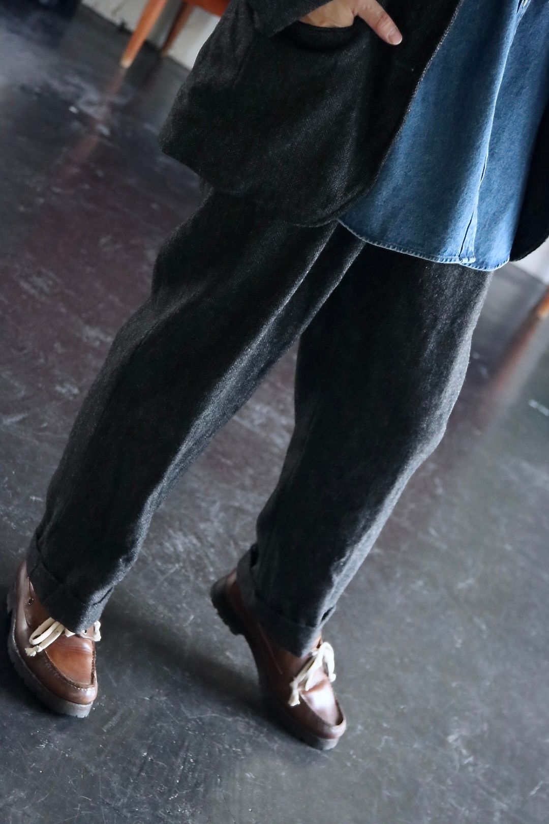 A.PRESSE - アプレッセ Tweed Two Tack Trousers(22AAP-04-11H