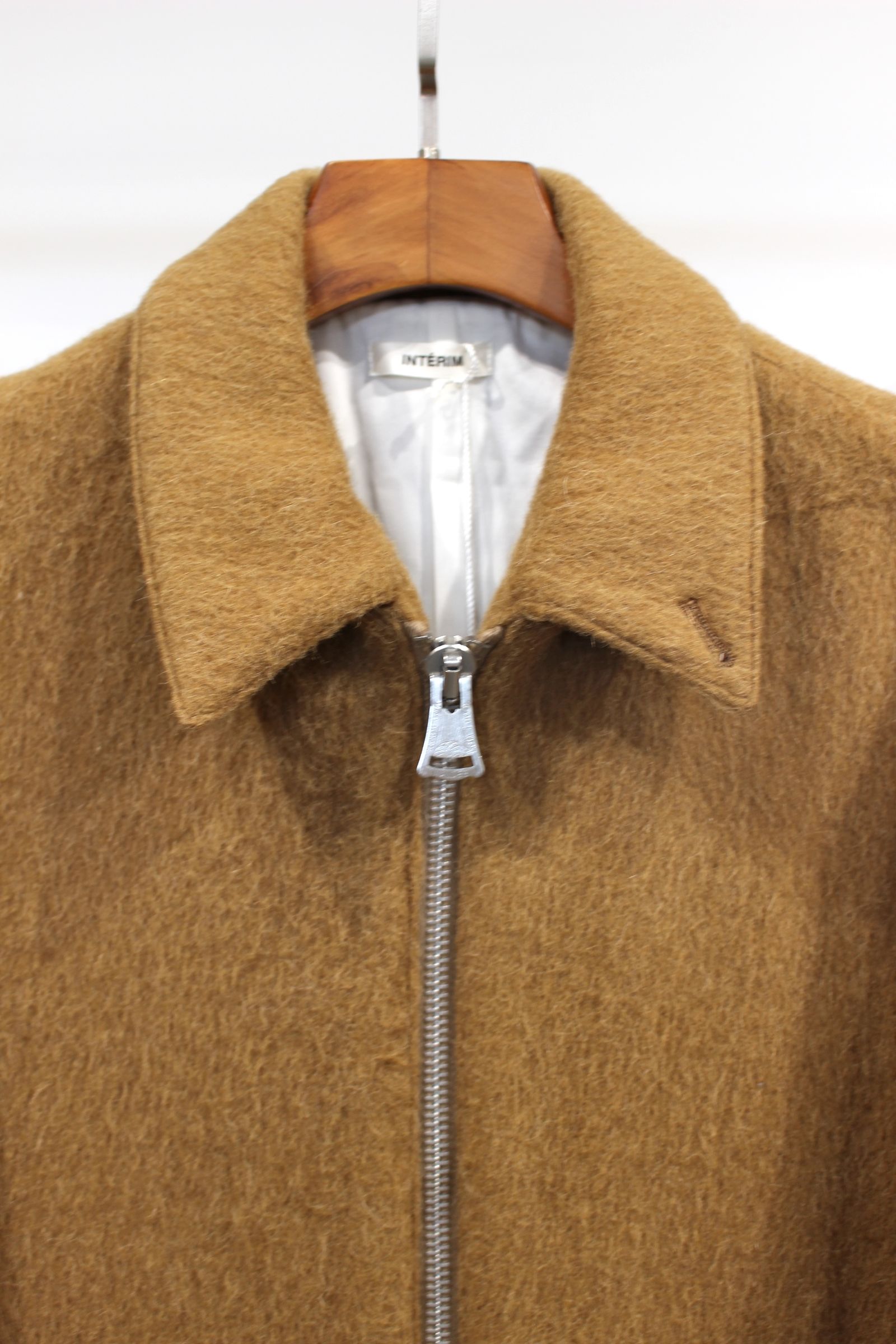INTERIM - DOUBLE FACE HAIRY ALPACA WOOL SPORTS JACKET | CAMEL