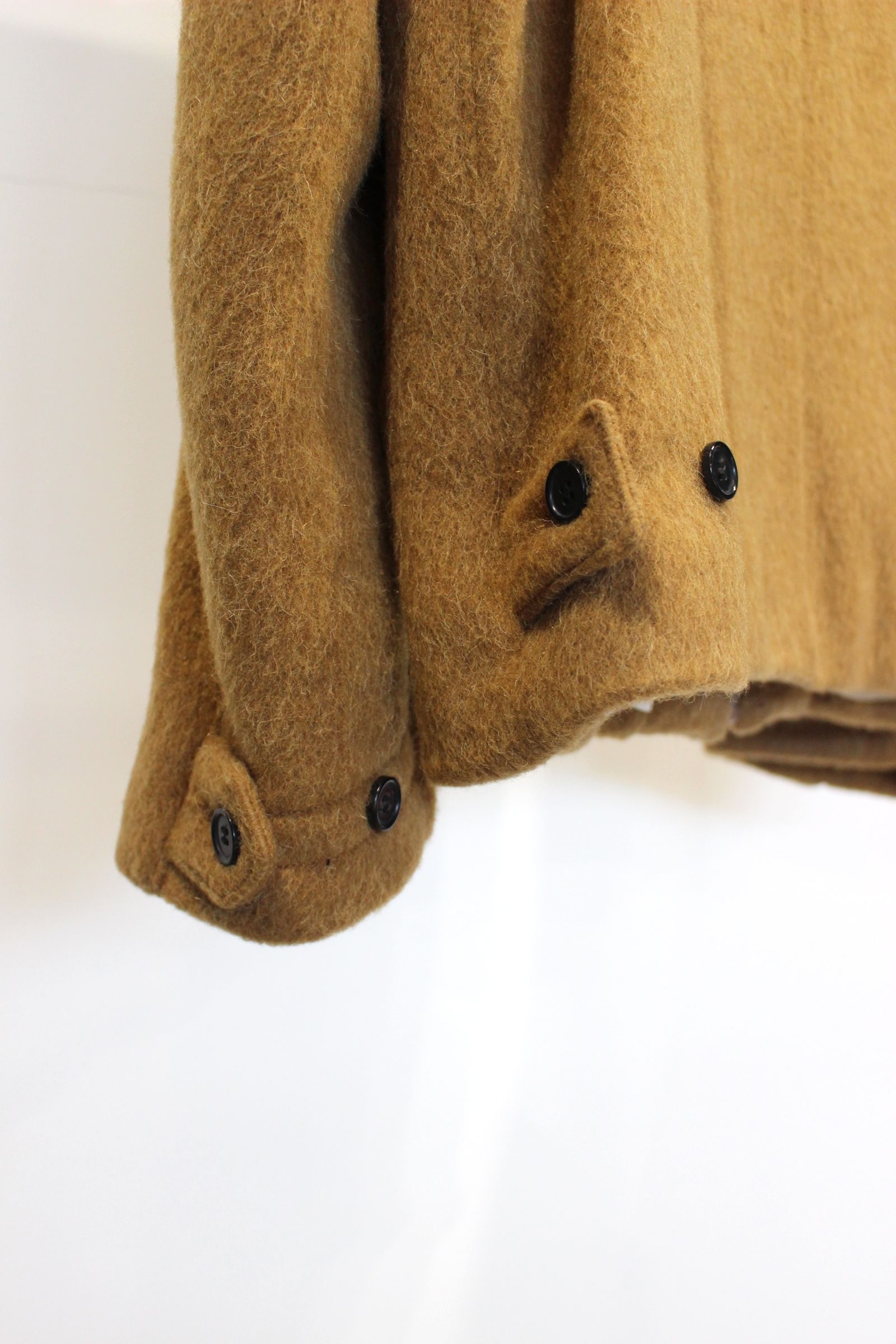 INTERIM - DOUBLE FACE HAIRY ALPACA WOOL SPORTS JACKET | CAMEL