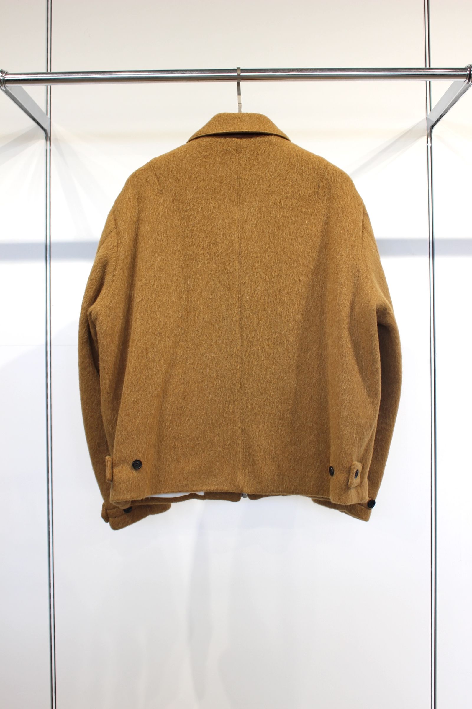 INTERIM - DOUBLE FACE HAIRY ALPACA WOOL SPORTS JACKET | CAMEL