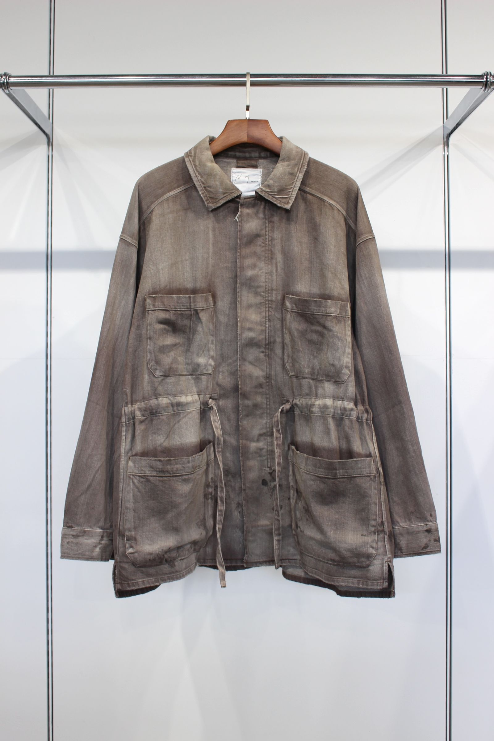 ANCELLM - AGING DENIM SHIRT JACKET | BROWN | ジャケット | NapsNote