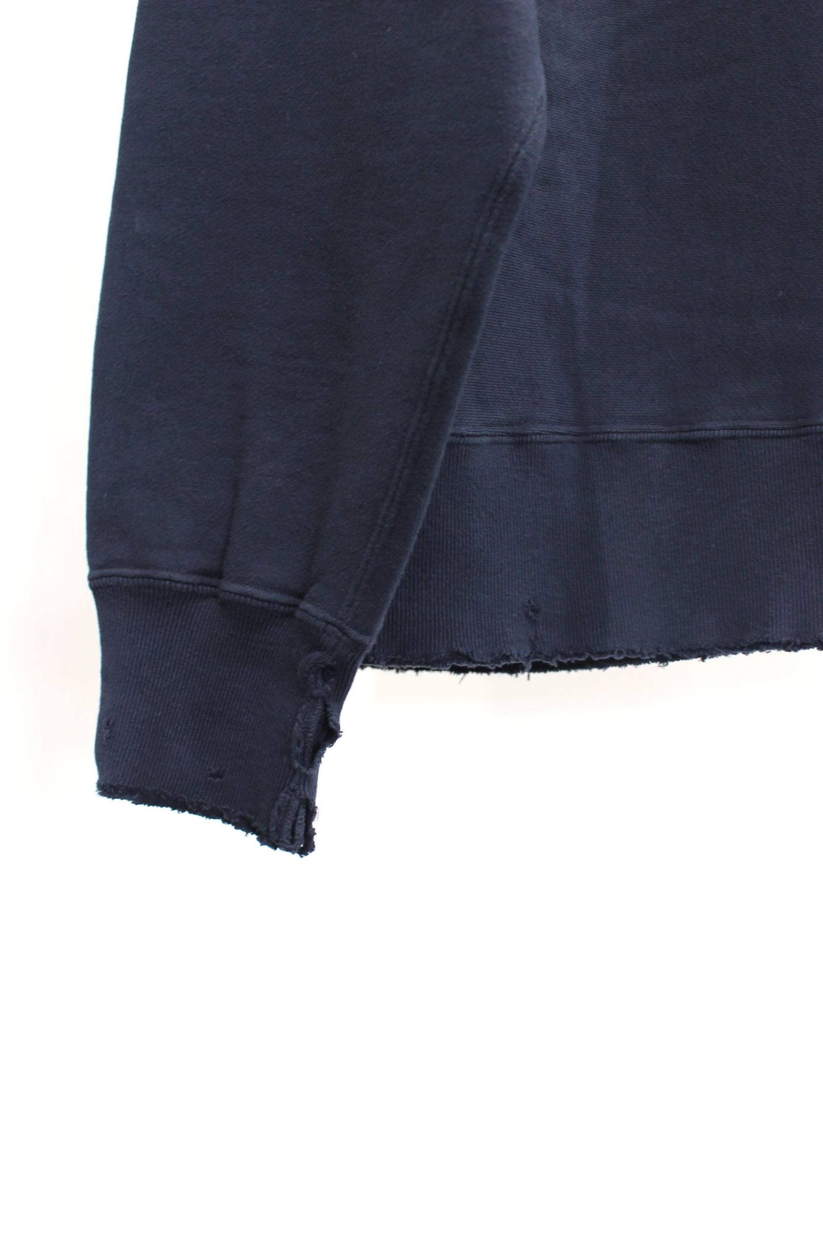 ANCELLM - 【再発売】【別注】DYED DAMEGE SWEAT SHIRT | NAVY