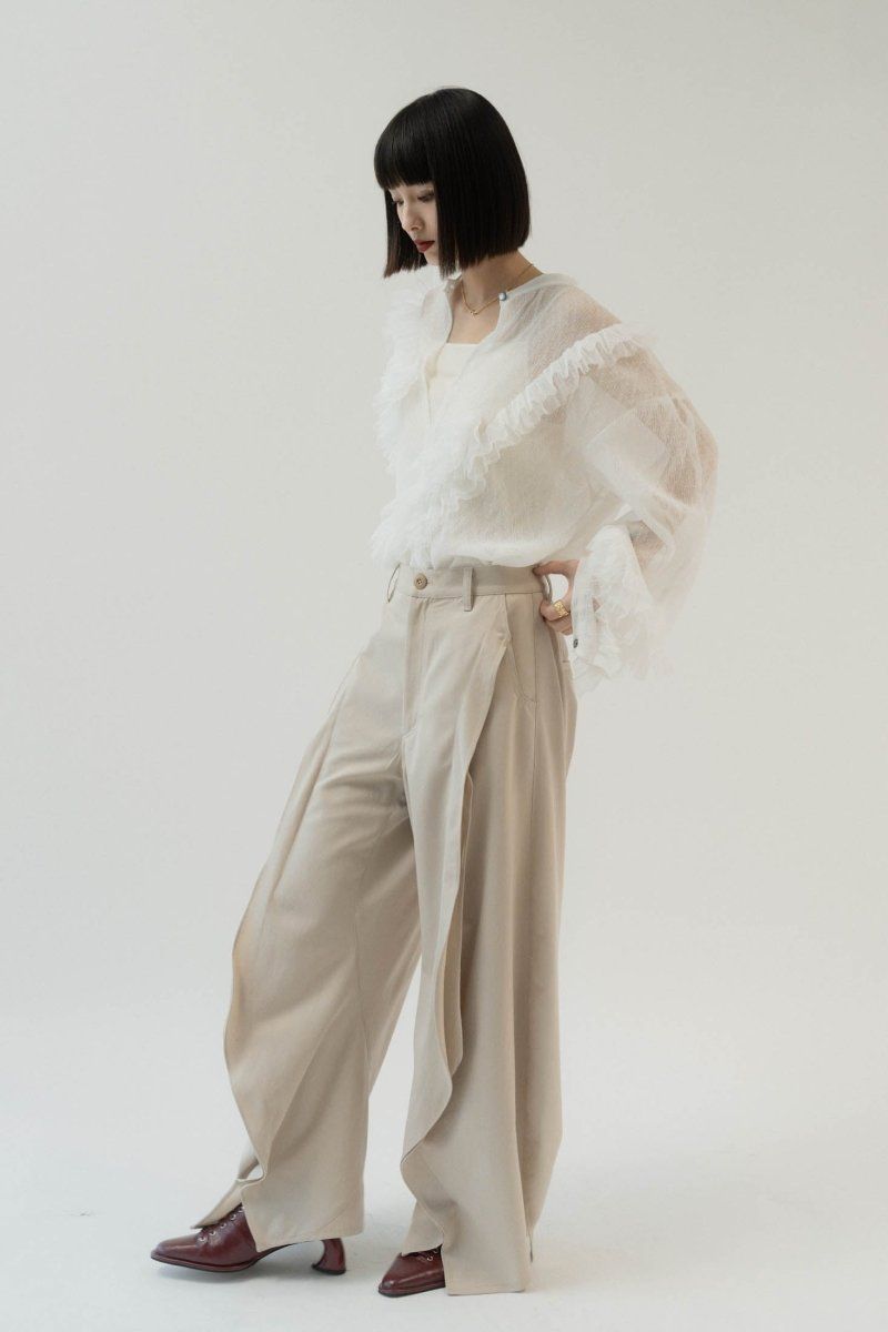 Knuth Marf - slit deformed pants(unisex) / スリット ディフォームド