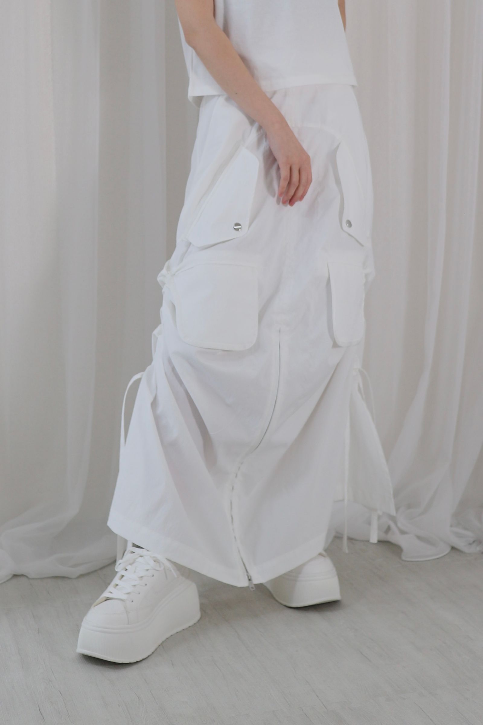 UN3D. - MA-1 DETAIL SK / MA-1ディテールスカート (ホワイト) | Sir