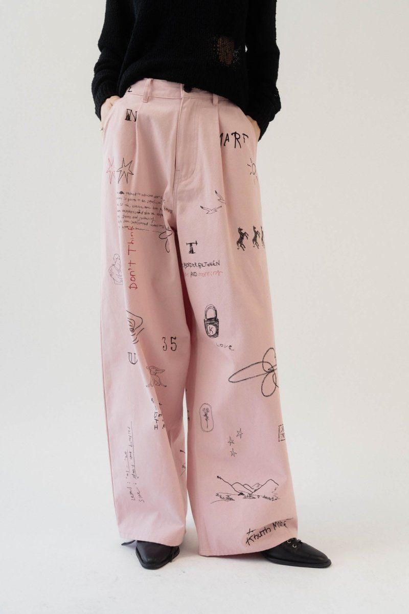 Knuth Marf - high waist tattoo pants(KotokaIzumi collab) / ハイ
