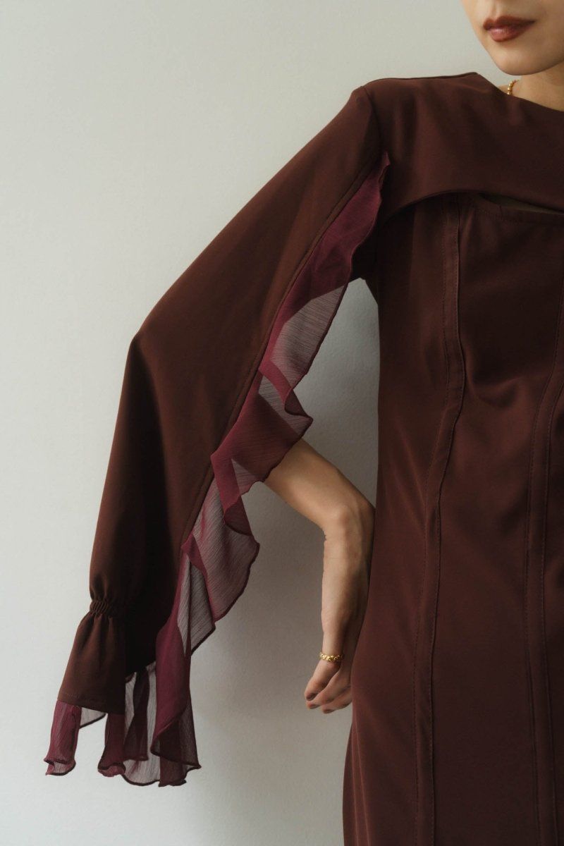 Knuth Marf - frill sleeves one piece / フリルスリーブ ワンピース