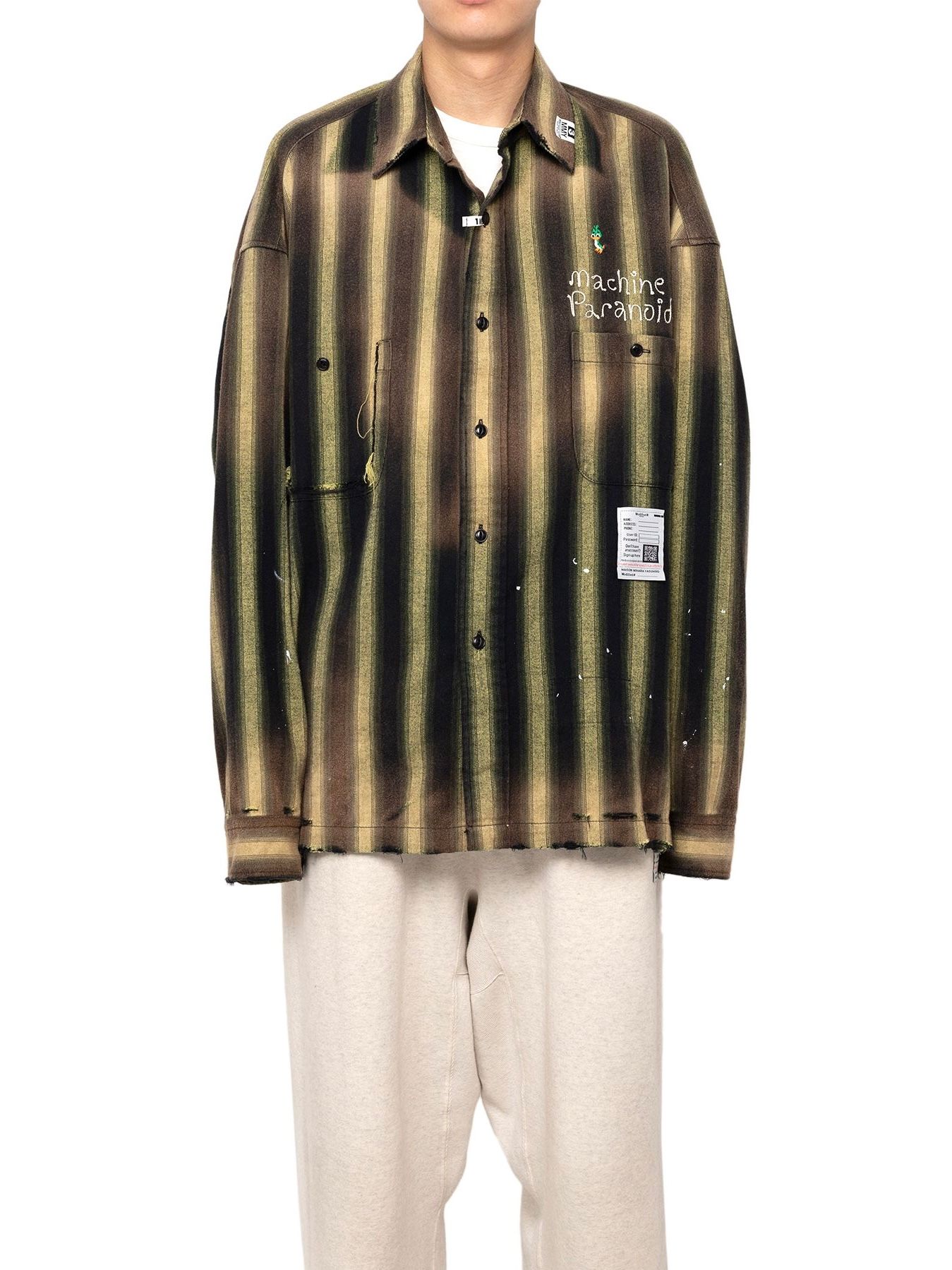 Maison MIHARA YASUHIRO - 【24AW】ダック ペイント ストライプ ロング