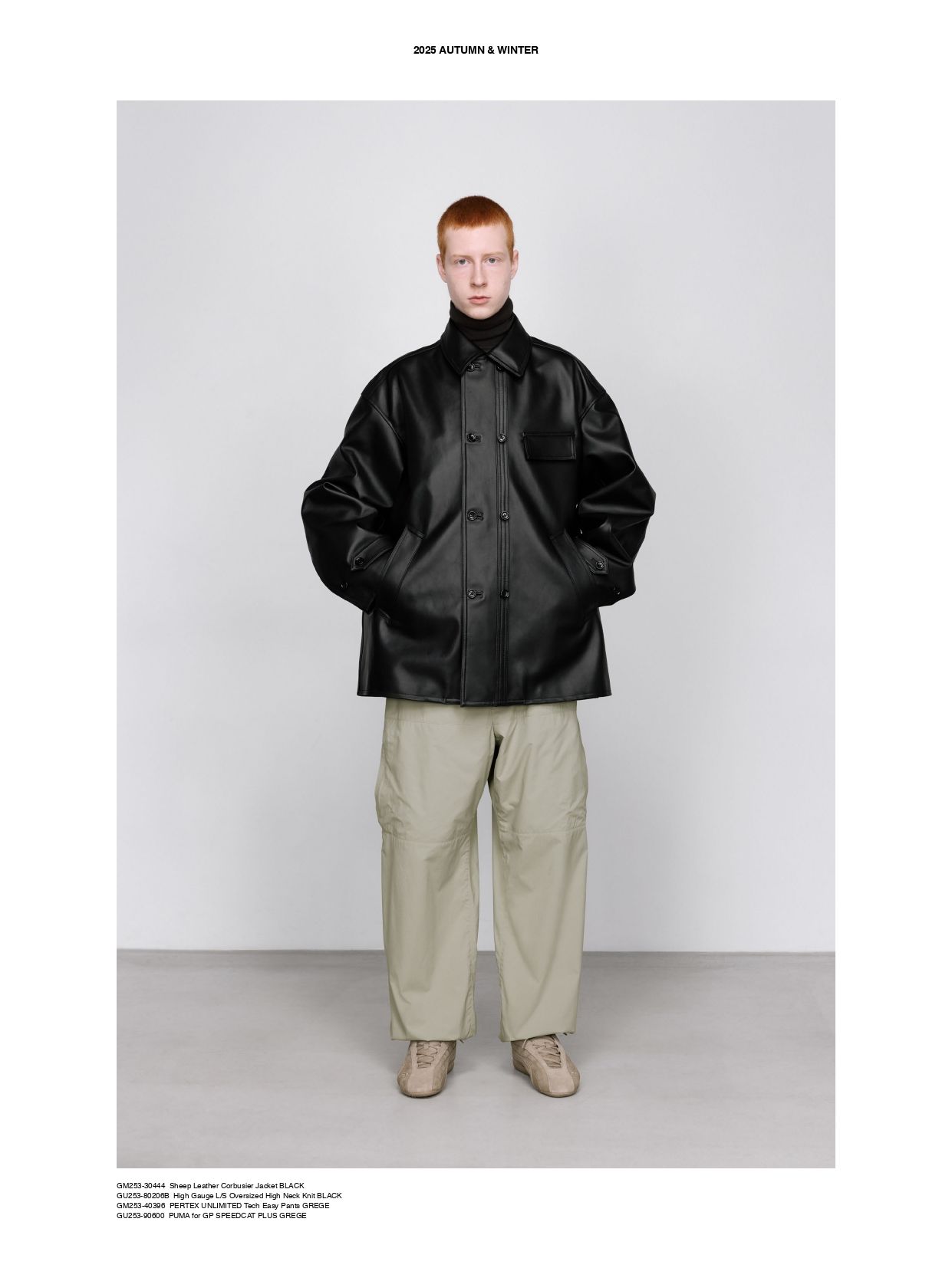 Graphpaper - Sheep Leather Corbusier Jacket -ジャケット-（Black