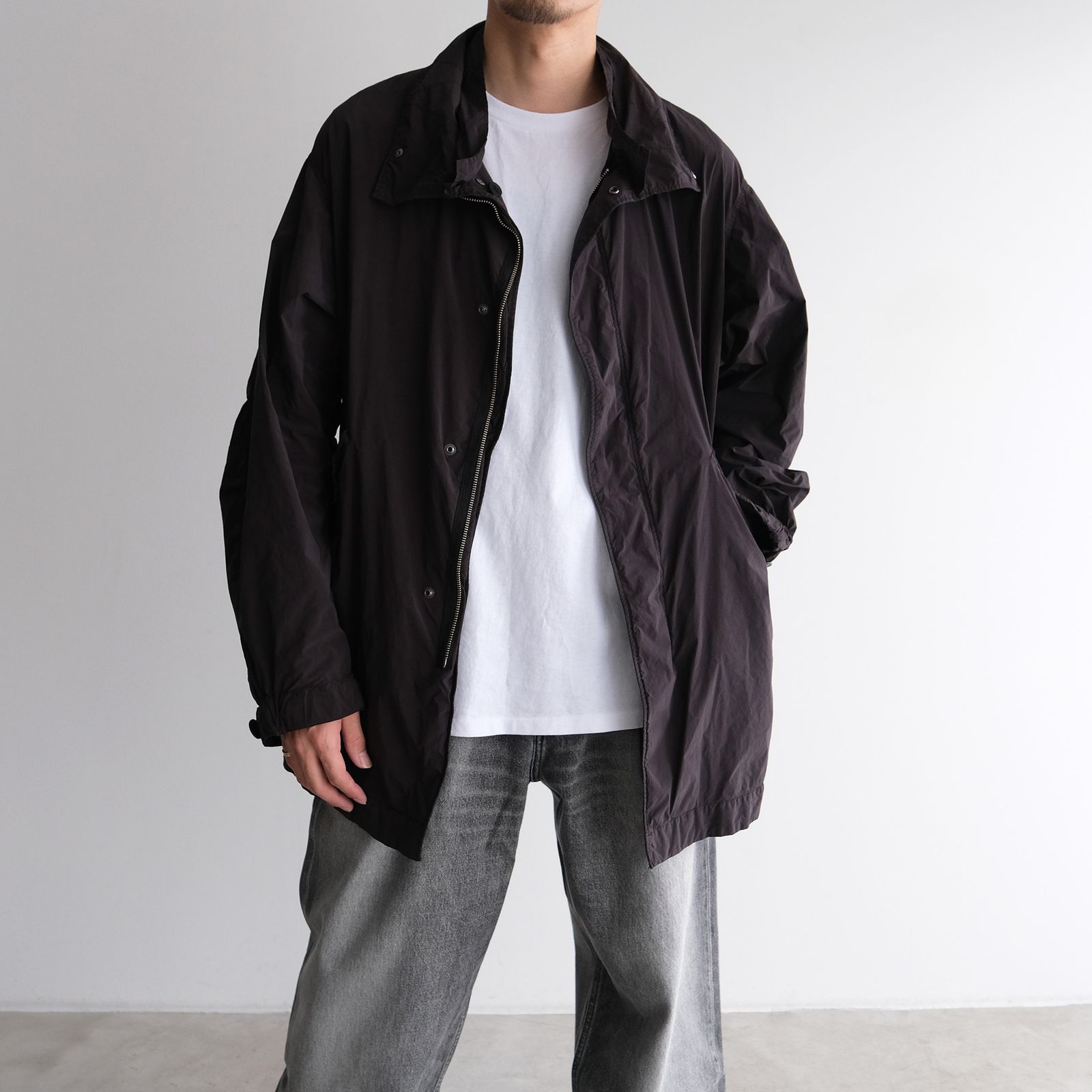 ATON - Air Weather Short Mods Coat -コート-（Black / ブラック