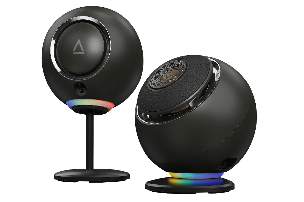 SP-PBLNV-BKA PCスピーカー USB-C/3.5mm接続 3.5mmポート搭載 Pebble