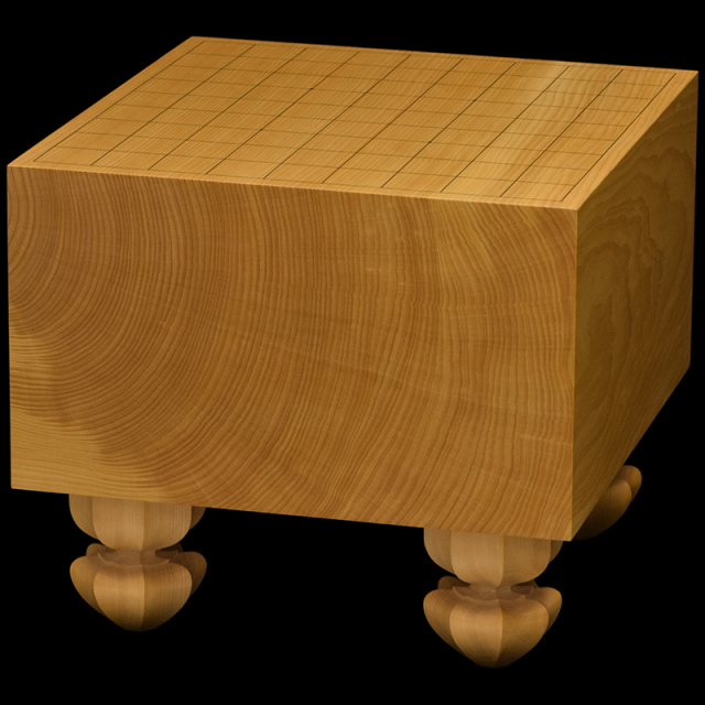 国産本榧足付将棋盤 4寸9分（天柾） sa40050 | 前川榧碁盤店