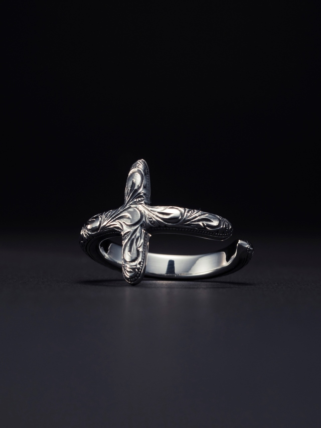 23AW 〜】ANTIDOTE BUYERS CLUB 「Engraved Cross Ring 」 SILVER950製