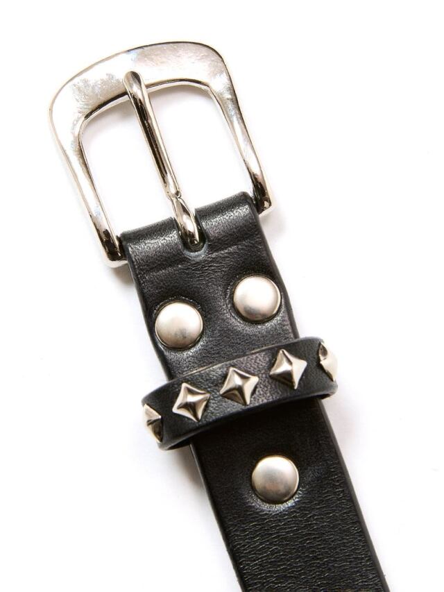 CALEE 「STUDS LEATHER NARROW LONG BELT」 スタッズレザーナローベルト