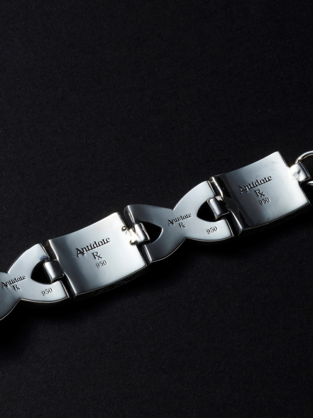 ANTIDOTE BUYERS CLUB 「Engraved Link Bracelet」 SILVER950製